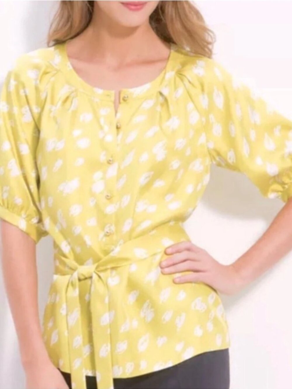 Kate Spade Sierra Silk Blouse w/Belt